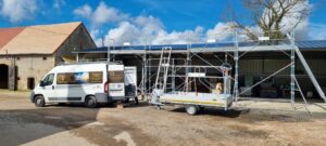 Matériel de pose de panneaux solaires d'InnoGreenTech pour un générateur de 9 Kwc dans l'allier