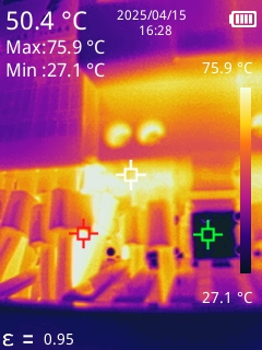 Contrôle par caméra thermique d'un coffret électrique