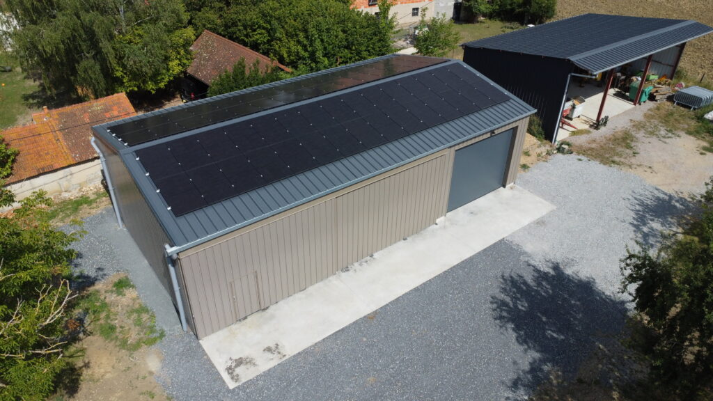 Installation photovoltaïque sur la commune de Bayet en porjet en autoconsommation collective.